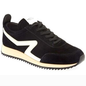 Rag & Bone Retro Sneaker, Black Suede, Size 7